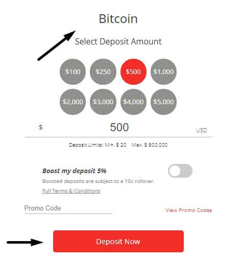 Bitcoin Deposit