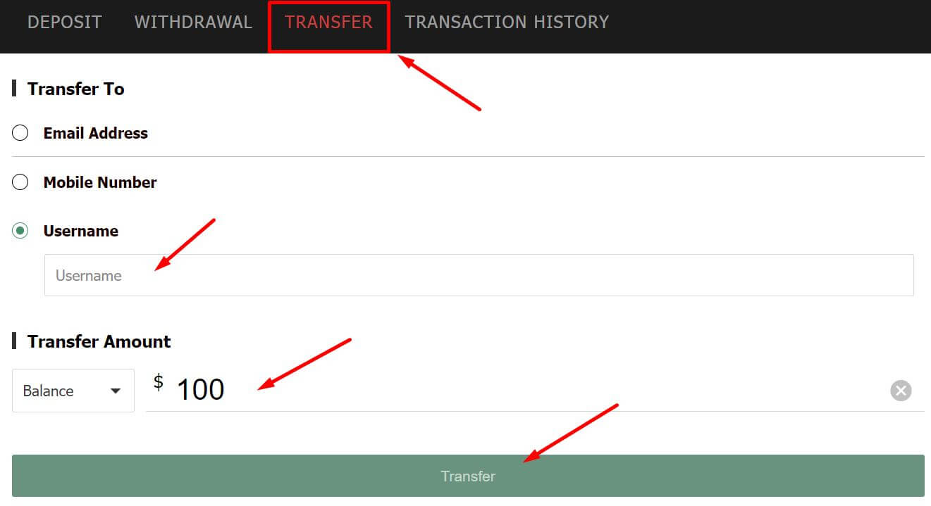 Transfer funds between players in 7XL